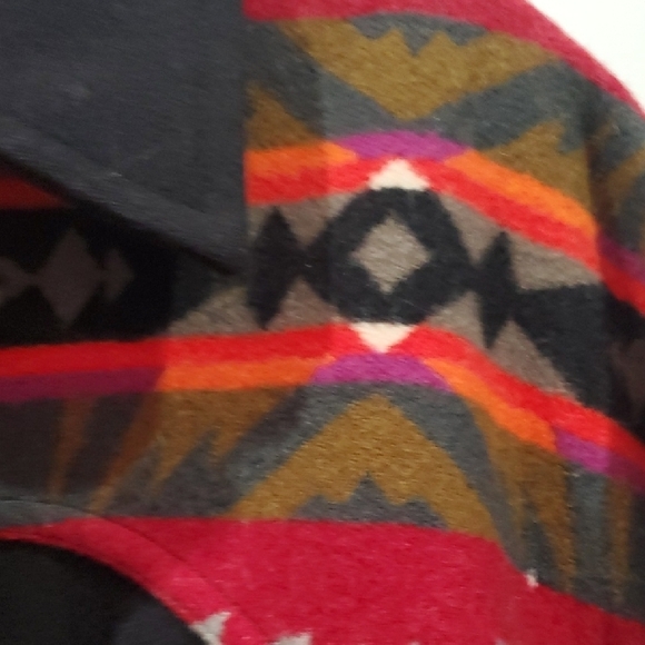 Pendleton VINTAGE 90'S High Grade Western Wear Black & Red Bomber Jacket Xlarge - Picture 6 of 13